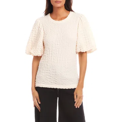 KAREN KANE KAREN KANE TEXTURED PUFF SLEEVE TOP