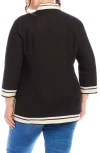 Karen Kane The St. Tropez Linen Blend Tunic In Black/cream
