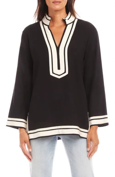 KAREN KANE KAREN KANE THE ST. TROPEZ LINEN BLEND TUNIC TOP