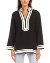 Karen Kane The St. Tropez Linen Blend Tunic In Black