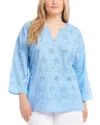 Karen Kane Three Quarter Sleeve Embroidered Tunic