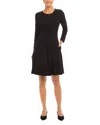 Karen Kane Three Quarter Sleeve Jersey Dress In Black