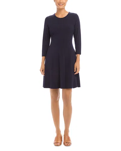 Karen Kane Three Quarter Sleeve Jersey Dress In Black