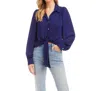 KAREN KANE TIE FRONT COLLARED TOP IN IRIS