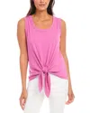 Karen Kane Tie Front Tank Top In Tulip
