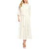 Karen Kane Tiered Embroidered Shirtdress In White