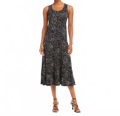 Karen Kane Tiered Midi Dress In Print In Multi