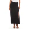 Karen Kane Travel Jersey Adjustable Zip Maxi Skirt In Black