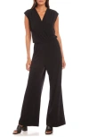 Karen Kane Sleeveless Travel Jersey Jumpsuit In Black/black