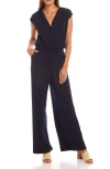 Karen Kane Sleeveless Travel Jersey Jumpsuit In Navy
