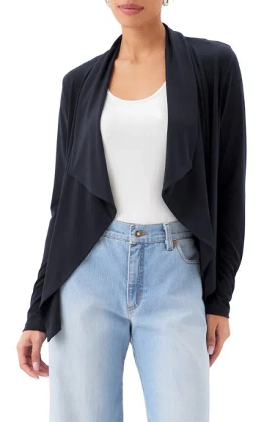 Karen Kane Travel Jersey Open Front Cardigan In Black
