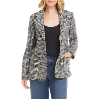 Karen Kane Tweed Blazer In Animal Print