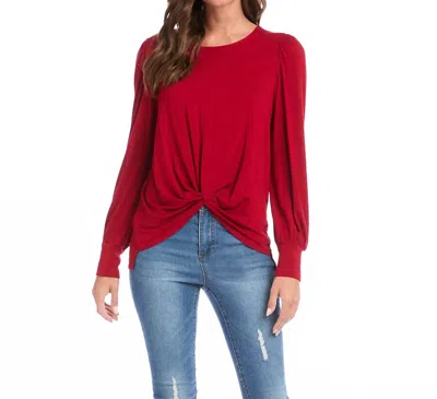 Karen Kane Twist Front Top In Red
