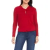 Karen Kane Twist Keyhole Neck Top In Red