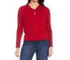 Karen Kane Twist Keyhole Neck Top In Red