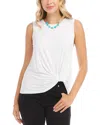 Karen Kane Sleeveless Pick-up Top In Off White In White