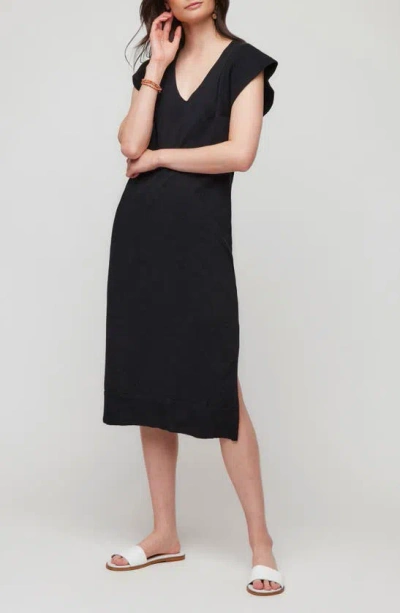 Karen Kane V-neck Cap Sleeve Knit Dress In Black