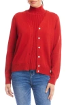Karen Kane V-neck Cardigan Sweater In Tomato In Red