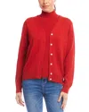 Karen Kane V-neck Cardigan Sweater In Tomato In Red