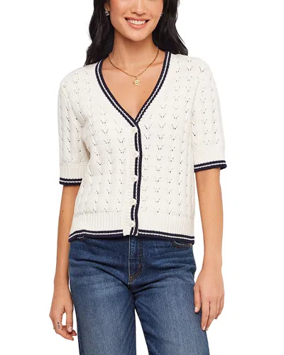 Karen Kane V Neck Cardigan Sweater In White