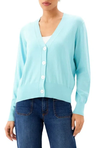 Karen Kane V-neck Cardigan In Blue