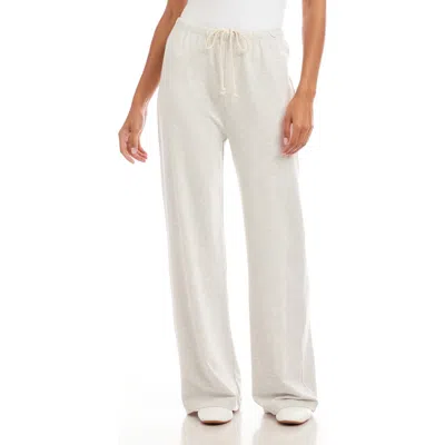 Karen Kane Wide Leg Drawstring Sweatpants In White