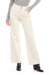 Karen Kane High Rise Wide Leg Jeans In Natural In Natural