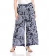 Karen Kane Wide-leg Pants - Plus Size In Paisley In Blue