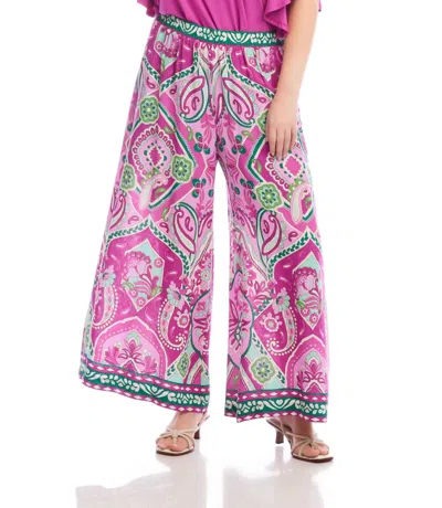 Karen Kane Wide-leg Patterned Pants In Print In Multi