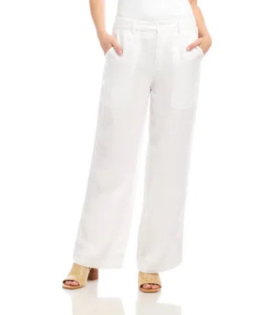 Karen Kane Wide Leg Pants In Off White