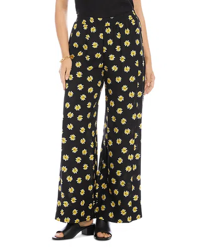 Karen Kane Wide Leg Pull On Pants In Black