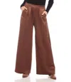 Karen Kane High Waist Pull-on Wide Leg Pants In Green