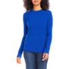 Karen Kane Wide Ribbed Crewneck Sweater In Royal In Blue