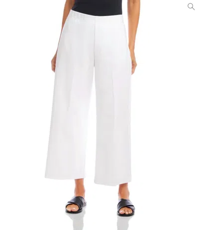 Karen Kane Women's Cropped Wide Leg Pants In White