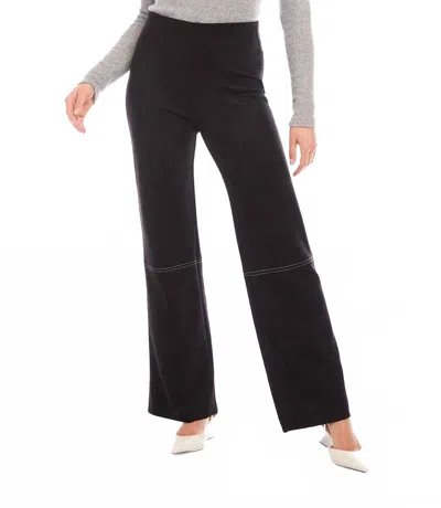 Karen Kane Women's Faux Suede Stitch Pants In Black