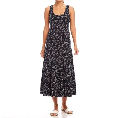 KAREN KANE WOMEN'S SLEEVELESS TIERED MIDI DRESS IN PRINT