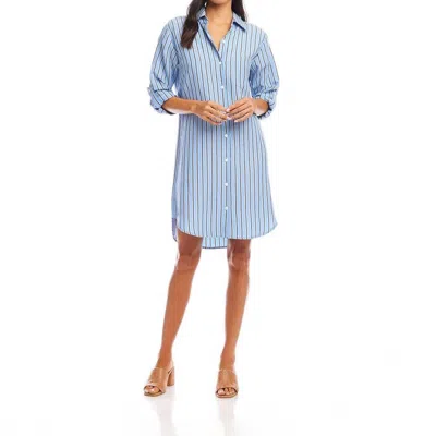 Karen Kane Women's Stripe Shirtdress In Blue