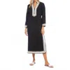 Karen Kane Women's The St Tropez Midi Dress In Black With Cream In Black