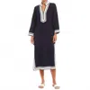 Karen Kane Women's The St Tropez Midi Dress In Navy With Off White In Black