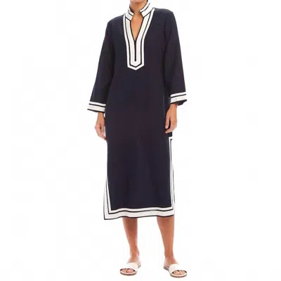 Karen Kane Women's The St Tropez Midi Dress In Navy With Off White In Black