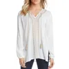 Karen Kane Cotton Embroidered Tunic In White