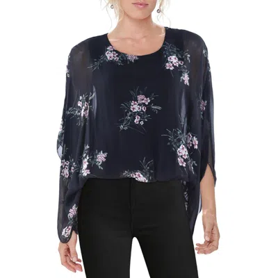 Karen Kane Womens Floral Print Viscose Blouse