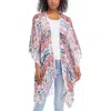 Karen Kane Open Front Print Wrap In Multi