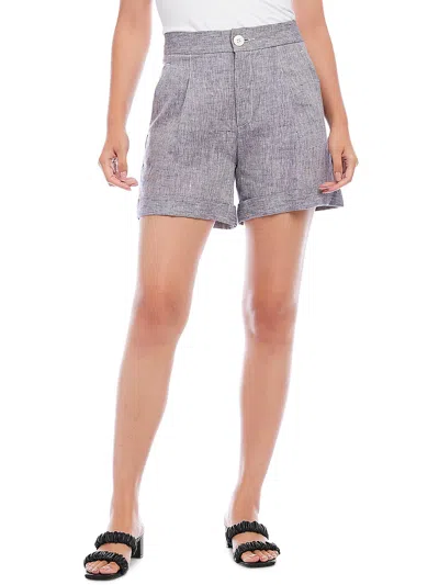 Karen Kane Womens High Waist Pleated Casual Shorts In Grey