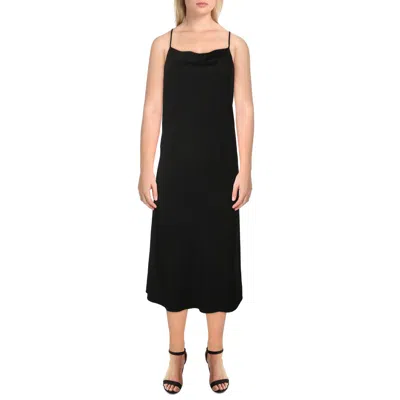 Karen Kane Womens Knit Midi Shift Dress In Black