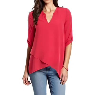 Karen Kane Womens Sheer V-neck Blouse