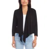 Karen Kane Womens Solid Knit Cardigan Sweater In Black