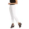 Karen Kane Womens Stretch Flat Front Capri Pants In White
