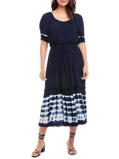 Karen Kane Womens Tie-dye Long Midi Dress In Multi