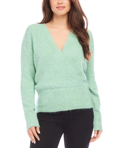 Karen Kane Wrap Sweater In Sea Glass